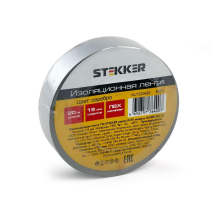 Изоляционная лента STEKKER INTP01319-20 0,13*19 мм, 20 м. серебро