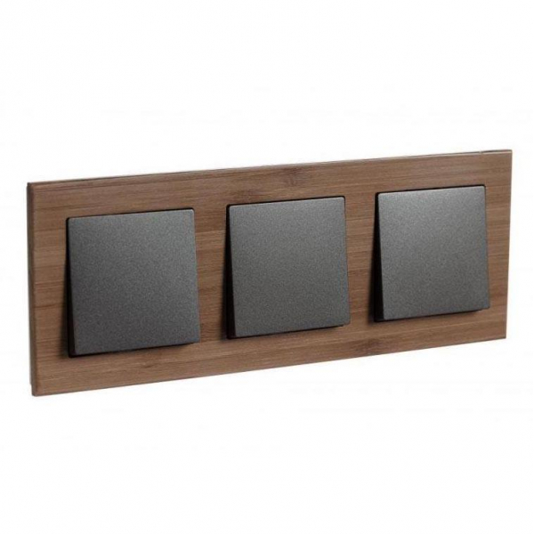 Рамка 3-постовая Systeme Electric AtlasDesign Nature бамбук ATN353203 Рамка 3-постовая Systeme Electric AtlasDesign Nature бамбук ATN353203