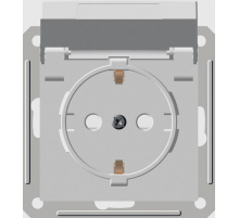 Розетка 2К+З Systeme Electric W59 Aqua 16A 250V с крышкой шторками белая RS16-152B-18