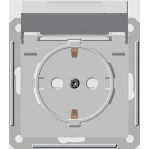 Розетка 2К+З Systeme Electric W59 Aqua 16A 250V с крышкой шторками белая RS16-152B-18