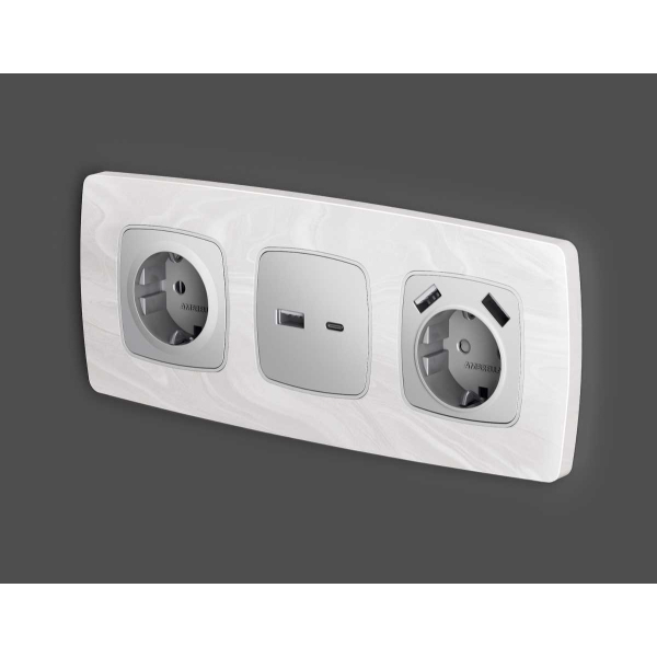 Лицевая панель розетки AMBRELLA VOLT OP4110