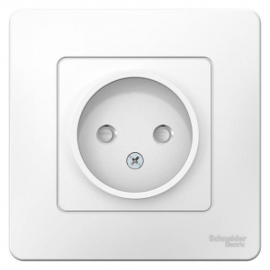 Розетка 2К Systeme Electric Blanca 16A 250V со шторками белая BLNRS000111