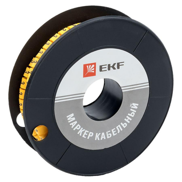 Маркер кабельный 6,0 мм2 '3' (350 шт.) (ЕС-3) EKF PROxima plc-KM-6-3