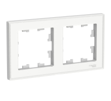 Рамка 2-постовая Systeme Electric AtlasDesign Art белая ATN200102