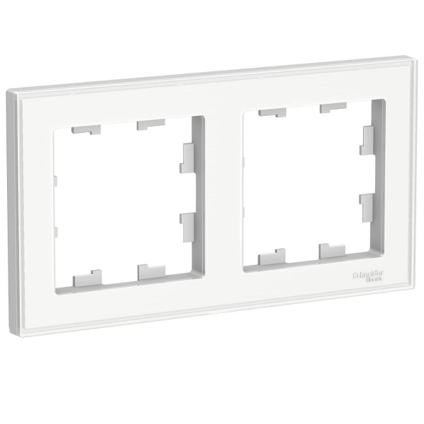 Рамка 2-постовая Systeme Electric AtlasDesign Art белая ATN200102 Рамка 2-постовая Systeme Electric AtlasDesign Art белая ATN200102