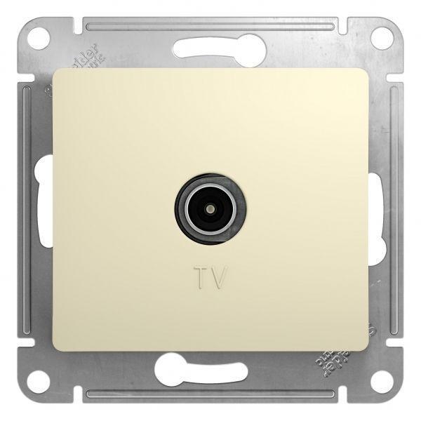 ТВ-розетка проходная Systeme Electric Glossa бежевая GSL000292 ТВ-розетка проходная Systeme Electric Glossa бежевая GSL000292