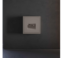 Накладка для розетки TV+RJ45 кат. 6, S70 (капучино) Voltum VLS002714