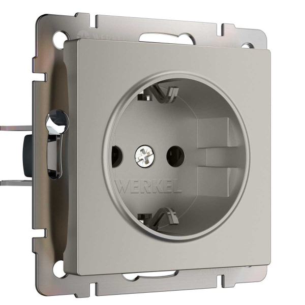 Розетка с заземлением (дымчатый) W1271004/ a069462