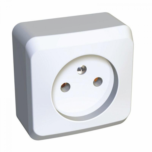 Розетка 2К Systeme Electric Этюд 16A 250V белая PA16-001B Розетка 2К Systeme Electric Этюд 16A 250V белая PA16-001B
