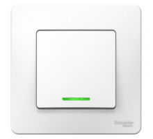 Выключатель одноклавишный Systeme Electric Blanca 10A 250V с подсветкой белый BLNVS010111 Выключатель одноклавишный Systeme Electric Blanca 10A 250V с подсветкой белый BLNVS010111