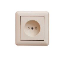 Розетка 2К Systeme Electric W59 16A 250V со шторками слоновая кость RS16-151-28