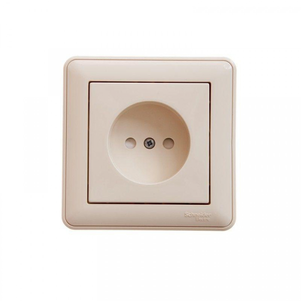 Розетка 2К Systeme Electric W59 16A 250V со шторками слоновая кость RS16-151-28 Розетка 2К Systeme Electric W59 16A 250V со шторками слоновая кость RS16-151-28