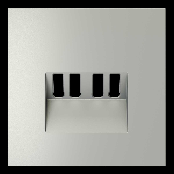 Накладка для розетки акустической 4-местной , S70 (сталь) Voltum VLS001505