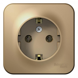 Розетка 2К+З Systeme Electric Blanca 16A 250V титан BLNRA010114