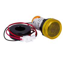 Индикатор значения тока и напряжения желтый ED16-22AVD 100А EKF PROxima в комплекте с трансформатором тока ed16-22avd-y