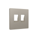 Лицевая панель для компьютерной/телефонной двойной розетки, серо-бежевый Ambrella Volt AP3721