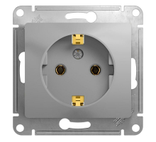 Розетка 2К+З Systeme Electric Glossa 16A 250V алюминий GSL000343