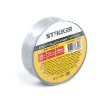 Изоляционная лента STEKKER INTP01319-10 0,13*19 10 м. серебро
