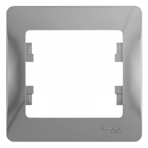 Рамка 1-постовая Systeme Electric Glossa алюминий GSL000301