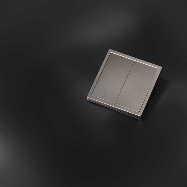 Клавиши для выключателя/переключателя двухклавишного, S70 Metal (никель) Voltum VLSM000311