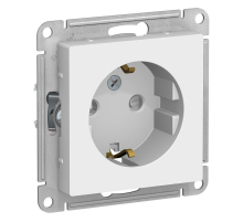 Розетка 2К+З Systeme Electric AtlasDesign 16A 250V со шторками белая ATN000145