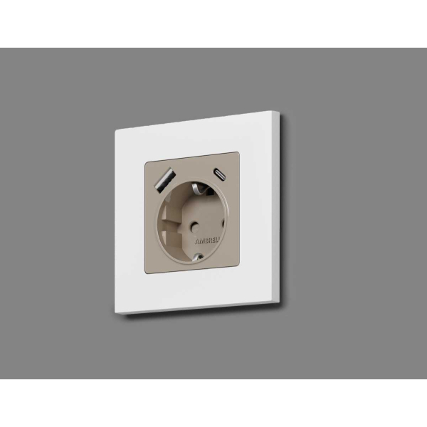 Лицевая панель розетки AMBRELLA VOLT AP3700