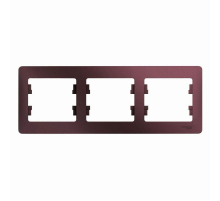Рамка 3-постовая Systeme Electric Glossa баклажановая GSL001103