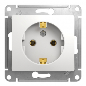 Розетка 2К+З Systeme Electric Glossa 16A 250V белая GSL000143
