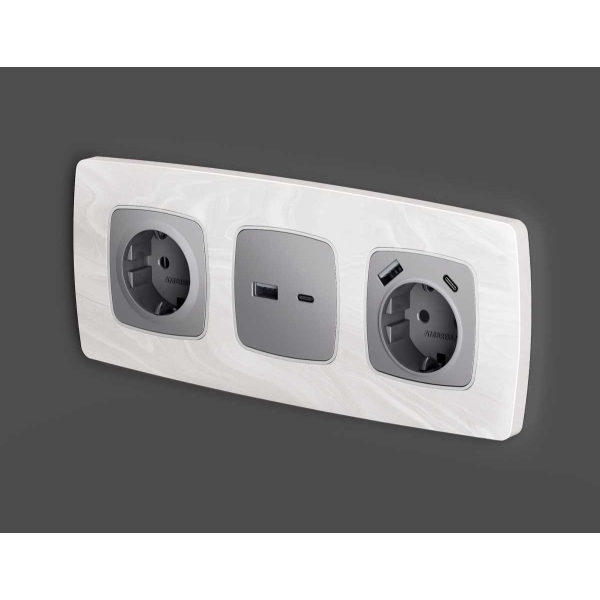 Лицевая панель розетки AMBRELLA VOLT OP5100