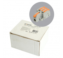 Клемма супер-компактная разветвительная 1 вход, 3 выхода, наборная STEKKER,LD220-103