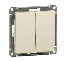 Выключатель двухклавишный Systeme Electric W59 10A 250V слоновая кость VS510-252-2-86