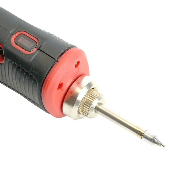 Паяльник беспроводной 8W, нихромовый нагреватель, 1800 mAh, 5В, красный/черный, PLE801-08 50098