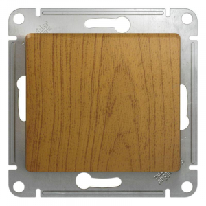 Переключатель одноклавишный проходной Systeme Electric Glossa 10A 250V дуб GSL000561