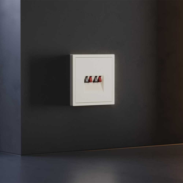 Накладка для розетки акустической 4-местной , S70 (хлопок) Voltum VLS001513