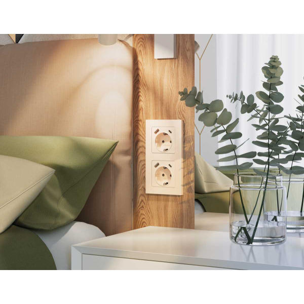 Лицевая панель розетки AMBRELLA VOLT AP3100