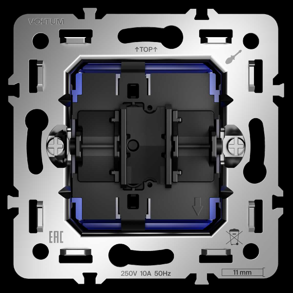 Механизм выключателя с самовозвратом одноклавишного 10А, S70 Voltum VLS0106M