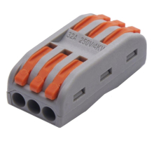 Клемма строительно-монтажная Stekker для подключения фазных проводников 3 контактные группы (1 ввод,1 вывод на полюс), LD222-423 39036