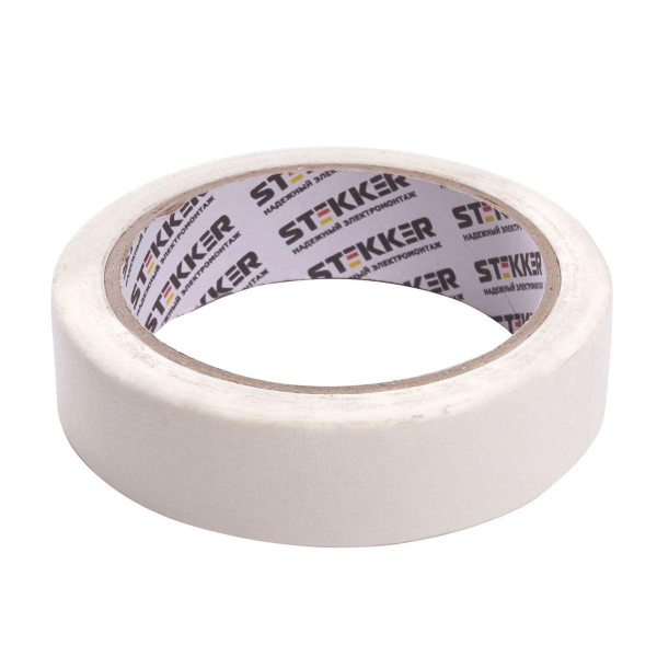 Малярная лента Stekker INTP7-24-40 24 мм, длина 40 м, на бумажной основе, белый 39154
