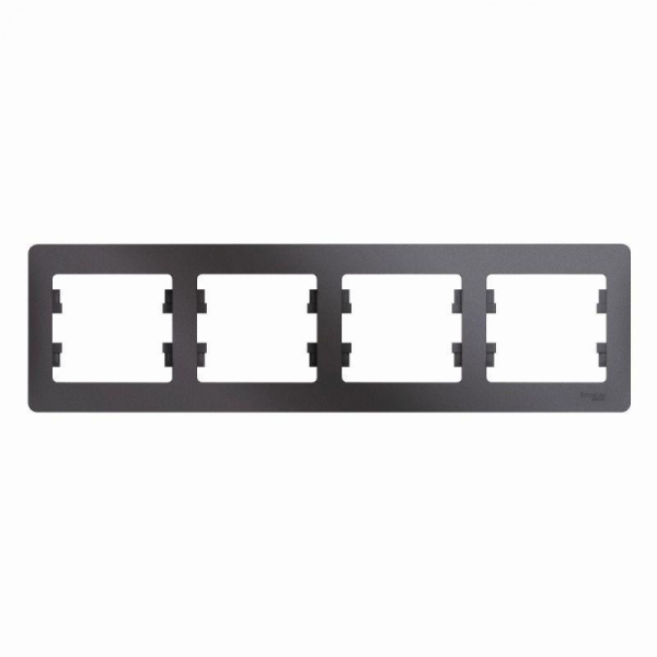 Рамка 4-постовая Systeme Electric Glossa графит GSL001304 Рамка 4-постовая Systeme Electric Glossa графит GSL001304