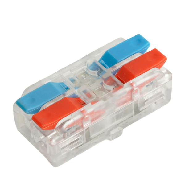 Клемма супер-компактная проходная серии 219 на 2 контакта Stekker,LD219-422, (DIY упак 10 шт) 49784