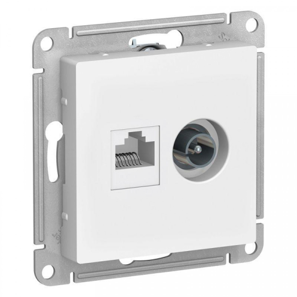 Розетка компьютерная RJ45/TV Systeme Electric AtlasDesign 5e кат UTP белая ATN000189 Розетка компьютерная RJ45/TV Systeme Electric AtlasDesign 5e кат UTP белая ATN000189