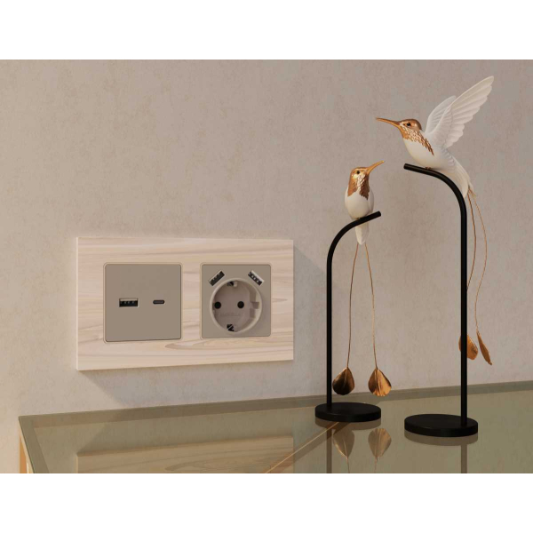 Лицевая панель розетки AMBRELLA VOLT AP3690