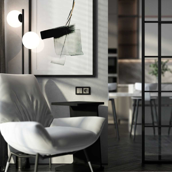 Розетка с заземлением (дымчатый) W1271004/ a069462