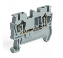 Зажим пружинный, 2-проводной проходной ЗНИ - 2,5 (JXB ST 2,5), серый STEKKER