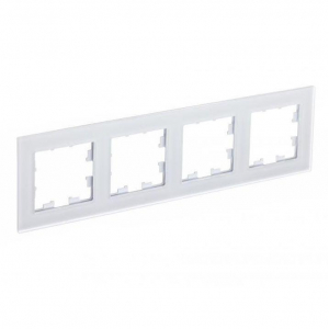 Рамка 4-постовая Systeme Electric AtlasDesign Nature белая ATN330104