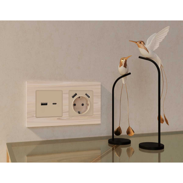 Лицевая панель розетки AMBRELLA VOLT AP3310