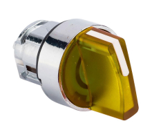 Исполнительный механизм переключателя ХB4 желтый на 3 положения возвратный без фиксации, с подсветкой с короткой ручкой EKF PROxima XB4BD3L-Y