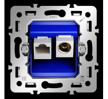 Механизм розетки TV+RJ45 кат. 6, S70 Voltum VLS0607M