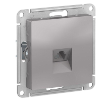 Розетка телефонная RJ11 Systeme Electric AtlasDesign алюминий ATN000381