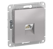 Розетка компьютерная RJ45 Systeme Electric AtlasDesign 5e кат UTP алюминий ATN000383